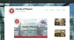 Desktop Screenshot of physics.uwb.edu.pl