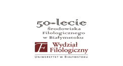 Desktop Screenshot of filologia.uwb.edu.pl