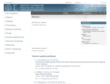 Tablet Screenshot of matfiz.uwb.edu.pl