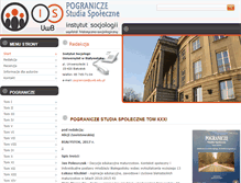 Tablet Screenshot of pogranicze.soc.uwb.edu.pl