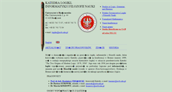 Desktop Screenshot of logika.uwb.edu.pl