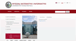 Desktop Screenshot of matinf.uwb.edu.pl
