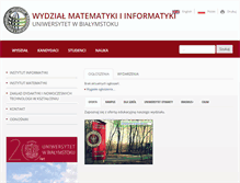 Tablet Screenshot of matinf.uwb.edu.pl