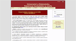 Desktop Screenshot of irk.uwb.edu.pl