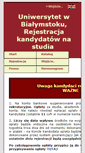 Mobile Screenshot of irk.uwb.edu.pl